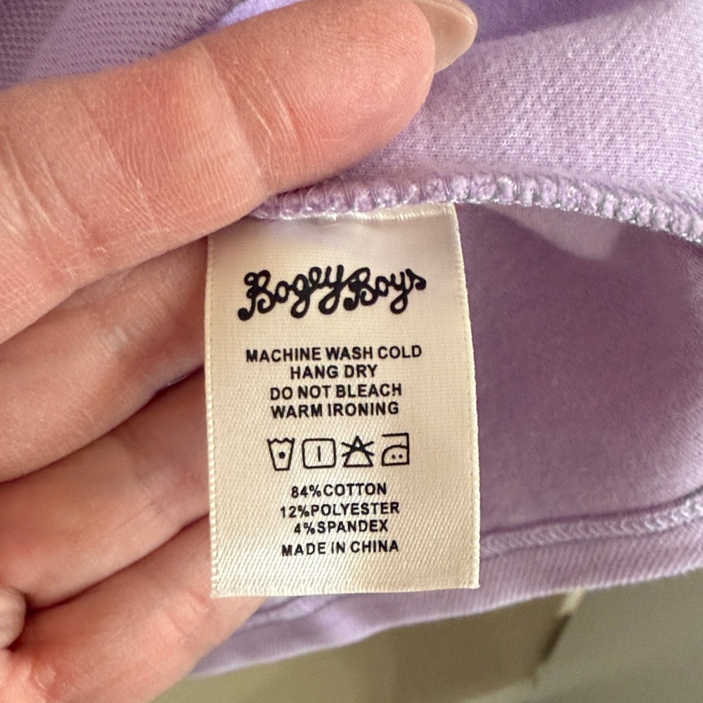 Bogey Boys Lavender Purple and White Men's Button-Down Rugby/Golf Shirt - Picture 7 of 10